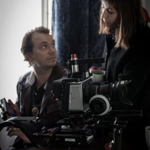 on set of Disenthrall short film with Mylène Thériault 2015