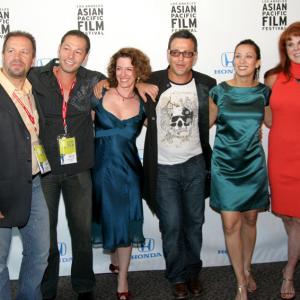 Producers Ron Balicki, Tarik Heitmann, Exec. Producer/Actress Madelon Guinazzo, Actor Louis Mandylor, writer/director, D Lee Inosanto and actress Spice Williams-Crosby at the Los Angeles Premiere of THE SENSEI.