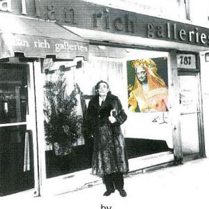 Salvador Dali in front of Allan Rich Galleries 1971