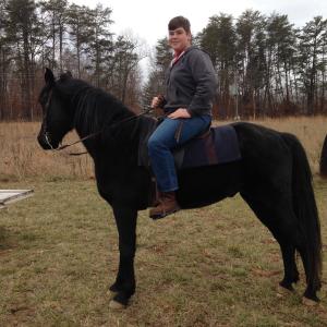 Luke Blevins horseback riding in VA