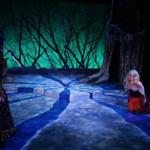 Amanda Spinella as Rapunzel and Aimee Doherty as Witch in The Lyric Stage Companys Into The Woods 2014