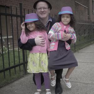 Kurt Emhoff with daughters, 2012