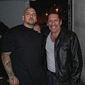 Danny Trejo and I on the set of Bullet movie