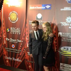 Garrett Wareing and Mackenzie Wareing attend the Closing Night Screening of Boychoir during the 26th Annual Palm Springs International Film Festival on January 11 2015 at The Renaissance Hotel in Palm Springs California