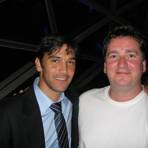 Philip Waley with Paulo Ferreira in Moscow Chelsea Football Club
