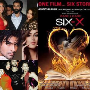 Six-X film poster starring Ashmit Patel , Andria D'souza aka Akeira and Sofia Hayat Akeira will debut in this opp Ashmit Patel