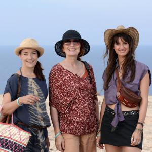On set with Danica Curcic Bodil Jorgensen and Mary Rossing in Hella Joofs new film Malta  All Inclusive
