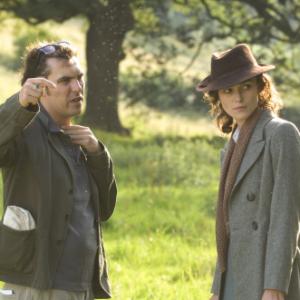 Keira Knightley and Joe Wright in Atonement 2007