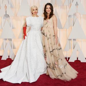 Keira Knightley and Lady Gaga at event of The Oscars 2015
