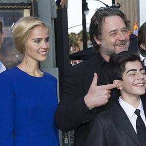 The Water Diviner Hollywood Premiere From Left Michael Dorman Isabel Lucas Russell Crowe Dylan Georgiades Chris Sommers
