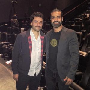 With Oscar Isaac during the pre screening for A Most Violent Man