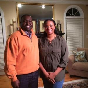 Derrick and Crystal on the Set of DIY Network's 