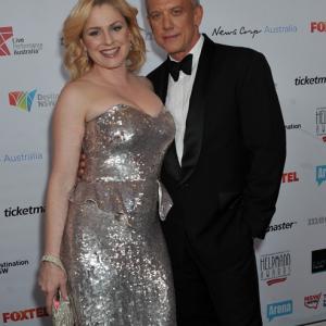 Simon Burke  Helen Dallimore at Helpmann Awards Sydney 2014