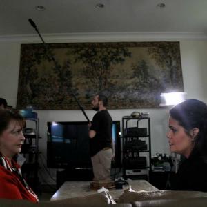 July 2014 Actress - Brenda Moss-Clifton (left)w/ Actress Zena Marie Hennen on set of NC60 - The Mafia