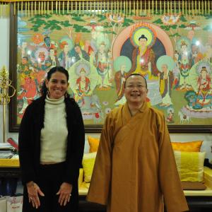 Mira Arad with master Ven Dauan from Liuzu Temple in GuangdongChina
