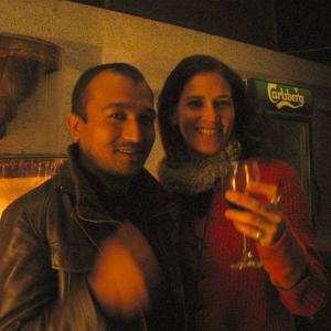 Mira Arad with the filmmaker-musician Deoashish Mothey (India).