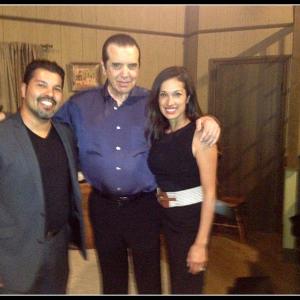 Pictured with actors Chazz Palminteri and Sal Velez Jr. on the set of 