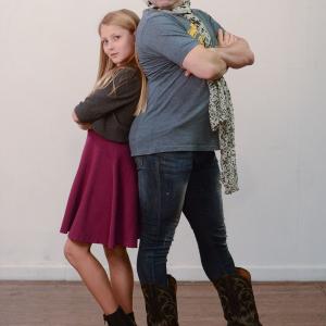 Actors Amir Levi (dressed as Stephen) and Ryan Baumann in publicity still for The Adventures of HORSE HOGG (Oct. 2014). Ryan plays Horse Hogg's son 