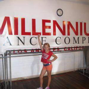 Ryan at renowned Millennium Dance Complex in the NoHo Arts District where she works out (Age 8, 2013).