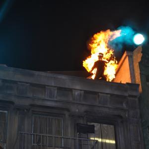 Full body burn at Universal Studios lot