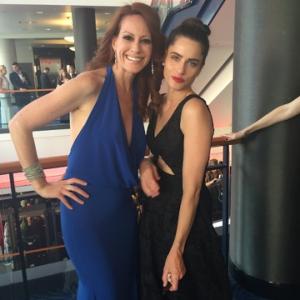 With Amanda Peet at The EMMYs