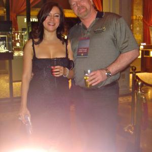 Playing cards with Jennifer Tilly at The Palazzos opening of their Poker Room