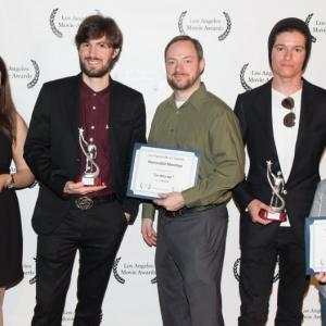 Matt Beurois with several winners at the Los Angeles Movie Awards