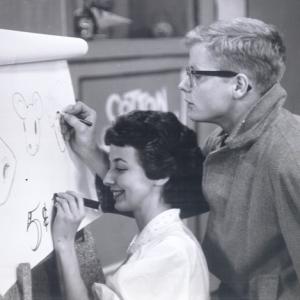 A youthful Billy boy with Ms. Peggy Bugg on The 5 & 10 Show (WOSU-TV)