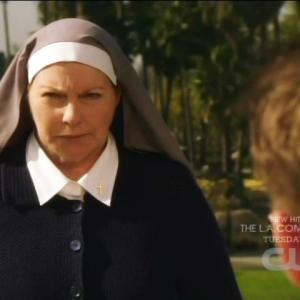 Catherine Carlen as Sister Mary Catherine on 90210 for CW Director Harry Sinclair