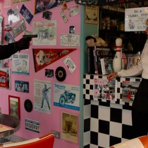Taryn Kay, Stephen McDade and Stacey O'Shea in Dimension Diner (2013)
