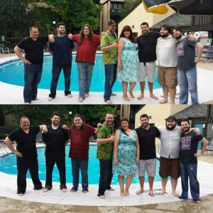 The cast and crew of Home Grown taking a dip for their end credits