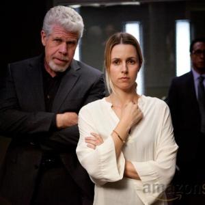 Still of Ron Perlman Andre Royo and Alona Tal in Hand of God 2014