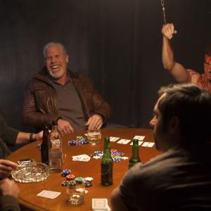 Still of Ron Perlman Ron Eldard and Beau Mirchoff in Poker Night 2014