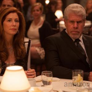 Still of Ron Perlman and Dana Delany in Hand of God 2014
