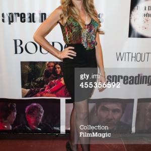 Jules Hartley arrives at the Los Angeles special screening of 'Spreading Darkness' at the Westwood Crest Theatre on September 12, 2014 in Westwood, California