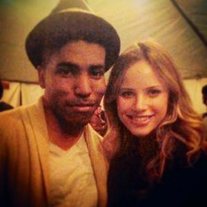 with Halston Sage @ the Paper Towns wrap party.
