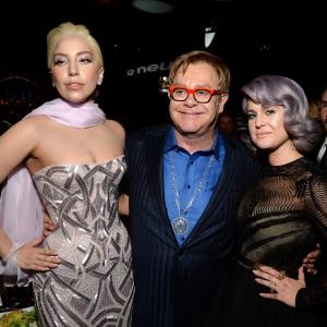 Elton John Kelly Osbourne and Lady Gaga