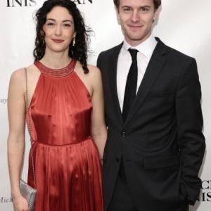 Josh Salt and Helen Cespedes at the opening of The Cripple of Inishmaan on Broadway Salt Right understudied Dan Radcliffe and Connor McNeil and Cespedes Left understudied Sarah Greene
