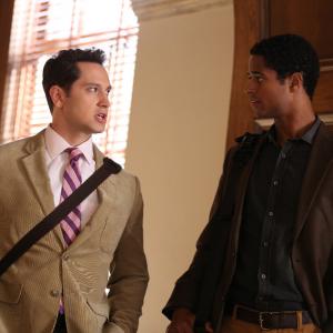 Still of Alfred Enoch and Matt McGorry in How to Get Away with Murder 2014
