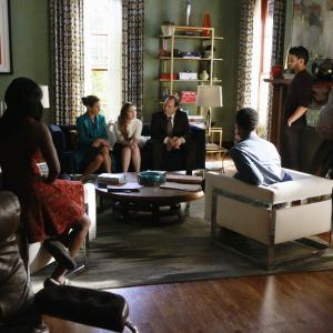 Still of Alfred Enoch Charlie Weber Aja Naomi King and Jack Falahee in How to Get Away with Murder 2014