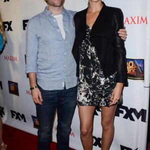 Jill Latiano Howerton and her husband Glenn Howerton attend the FXMaxim party at Comic Con 2013