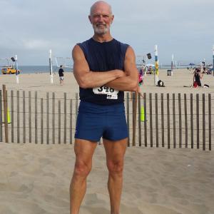 John KnoxA Happy Sand Runner on Sat 71214 after winning my Age Group 60 and Over in the Pier to Pier Sand Run
