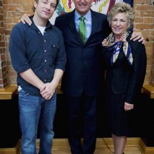 Still of Jamie Oliver Joe Manchin III and Gayle Conelly Manchin in Food Revolution 2010