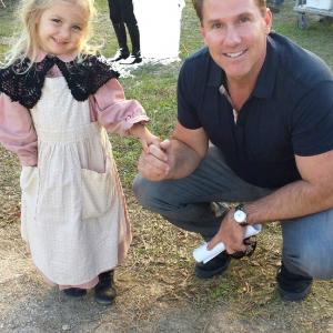 Lydia with Nicholas Sparks on the set of Deliverance Creek