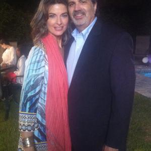 between scenes shot, with Joan Severance in 'Accidental Engagement'