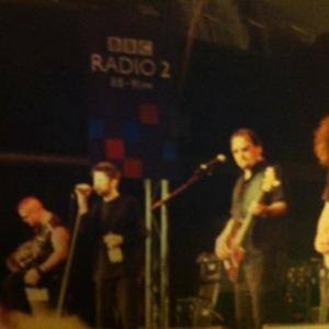 It was all a blur indeed  Andy second left when he played with Shane MacGowan and The Popes  Guilford Festival 1999