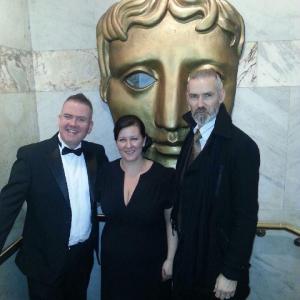 Tax City writerproducer Andy Nolan his wife and Tax City star Jon Campling at the Tax City premiere at BAFTA London  2013