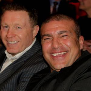 Tax City star and former World Middleweight boxing champion Steve Collins is joined by Tamer Hassan at the Tax City premiere at BAFTA London  2013
