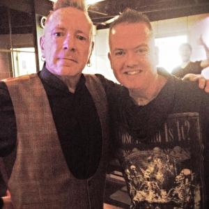 Andy with former Sex Pistols frontman Johnny Lydon before Andys band supported Lydons Public Image Ltd at The O2 London  2014