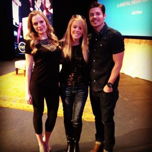 Chilling with Josh Henderson and Emma Bell at the Atlanta Film Fest special screening of 